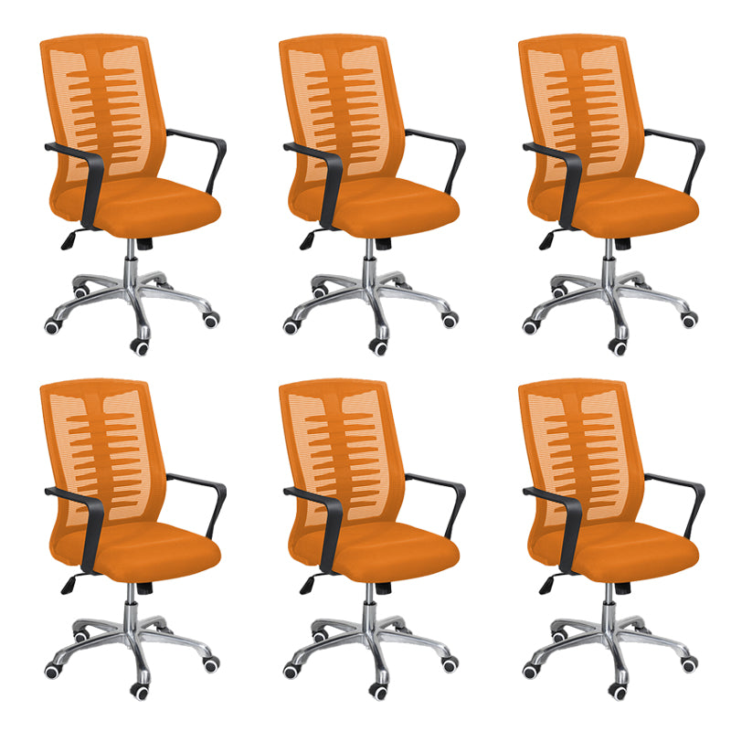 Modern Slide Swivel Chair Adjustable Seat Height with Wheels