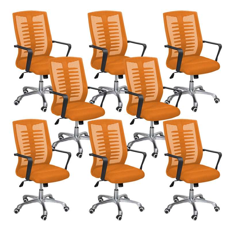 Modern Slide Swivel Chair Adjustable Seat Height with Wheels
