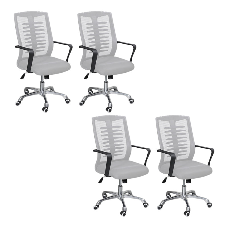 Modern Slide Swivel Chair Adjustable Seat Height with Wheels