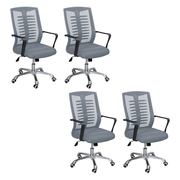 Modern Slide Swivel Chair Adjustable Seat Height with Wheels