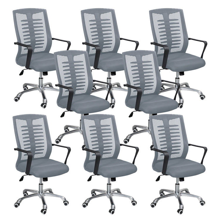 Modern Slide Swivel Chair Adjustable Seat Height with Wheels