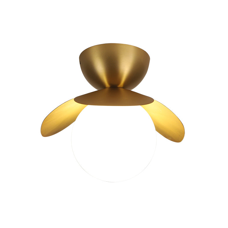 Soporte de fijación de techo de metal moderno 1 cabezal de acabado de latón de cabeza de latón