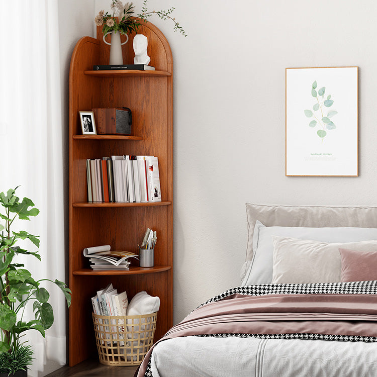 Scandinavian Closed Back Shelf Bookcase with 4 Shelves for Home Office