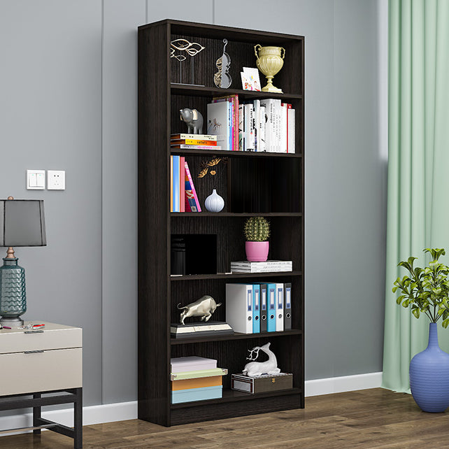 Modern Wood Closed Back Shelf Bookcase Shelves Included for Home Office