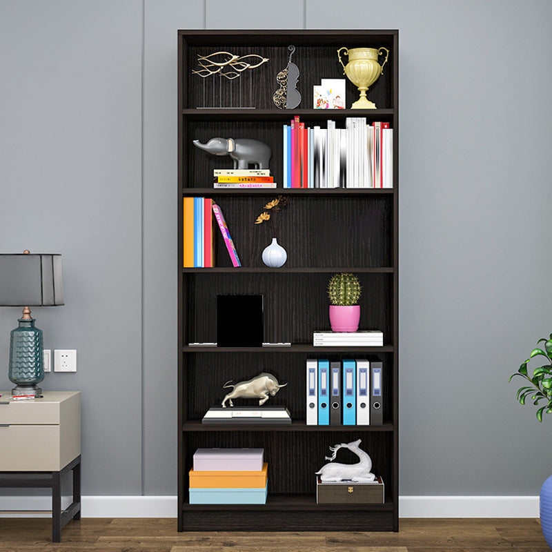 Modern Wood Closed Back Shelf Bookcase Shelves Included for Home Office