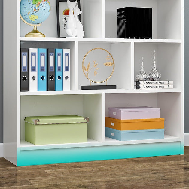 Modern Wood Closed Back Shelf Bookcase Shelves Included for Home Office