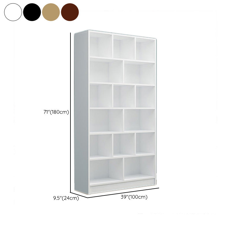 Modern Wood Closed Back Shelf Bookcase Shelves Included for Home Office