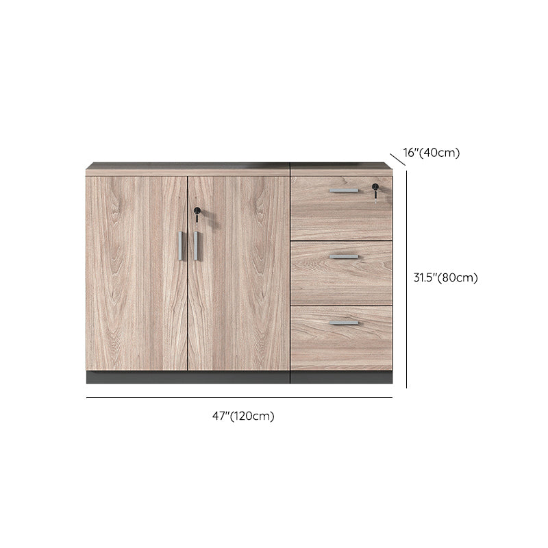 Modern Wooden Filing Cabinet Lock Storage for Home and Office