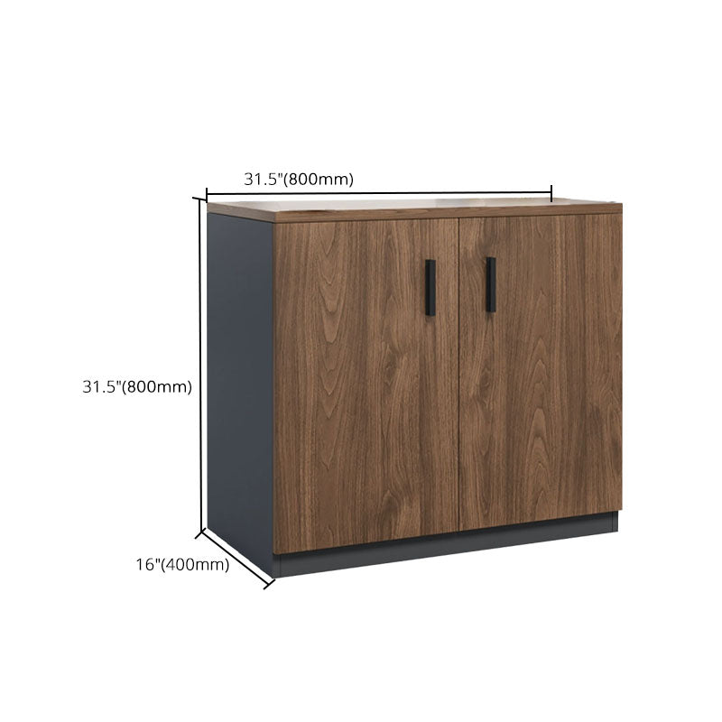 Modern Brown Engineered Wood Filing Cabinet with Drawers for Home Office