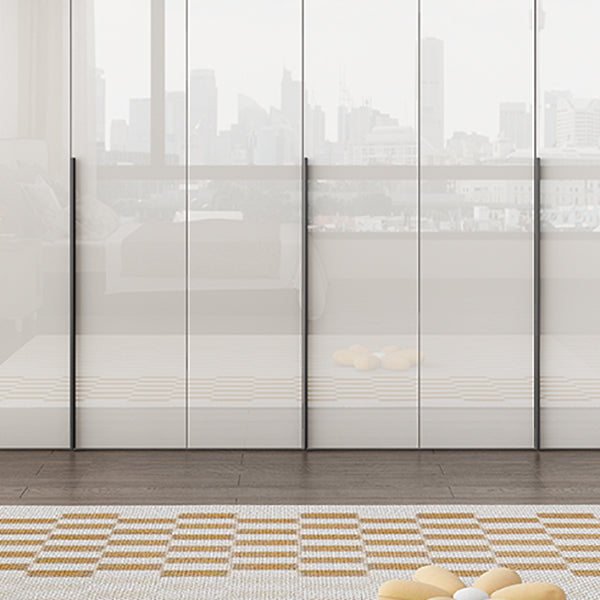 Hinged Wardrobe Armoire with Shelves White Wardrobe Closet for Home