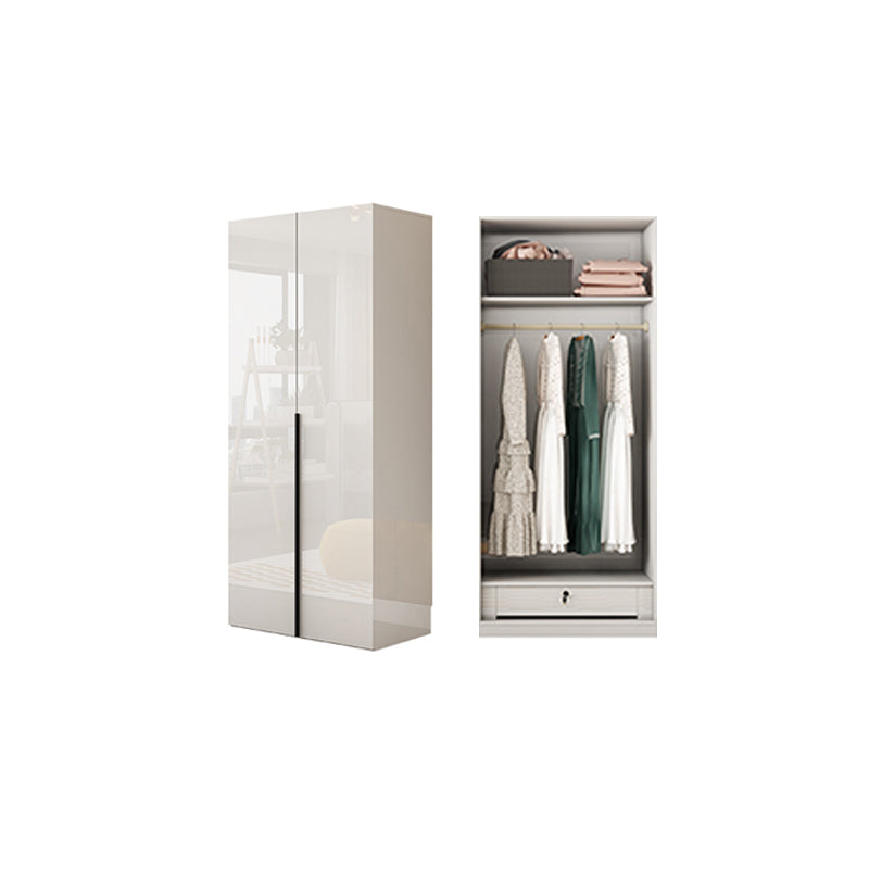 Hinged Wardrobe Armoire with Shelves White Wardrobe Closet for Home