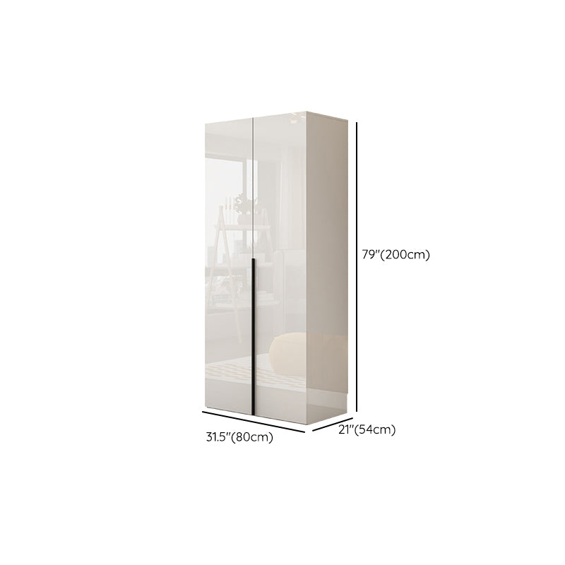 Hinged Wardrobe Armoire with Shelves White Wardrobe Closet for Home