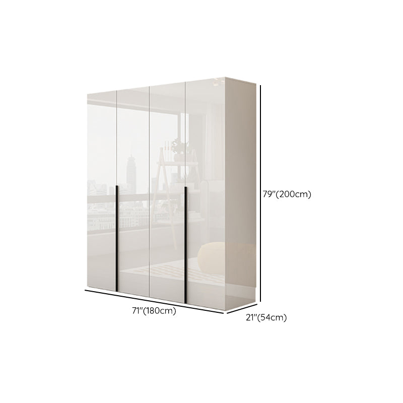 Hinged Wardrobe Armoire with Shelves White Wardrobe Closet for Home