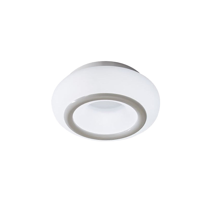 White Bean LED Ceiling Lamp Simplicity Acrylic Flush Mount Lighting in 3 Color Light