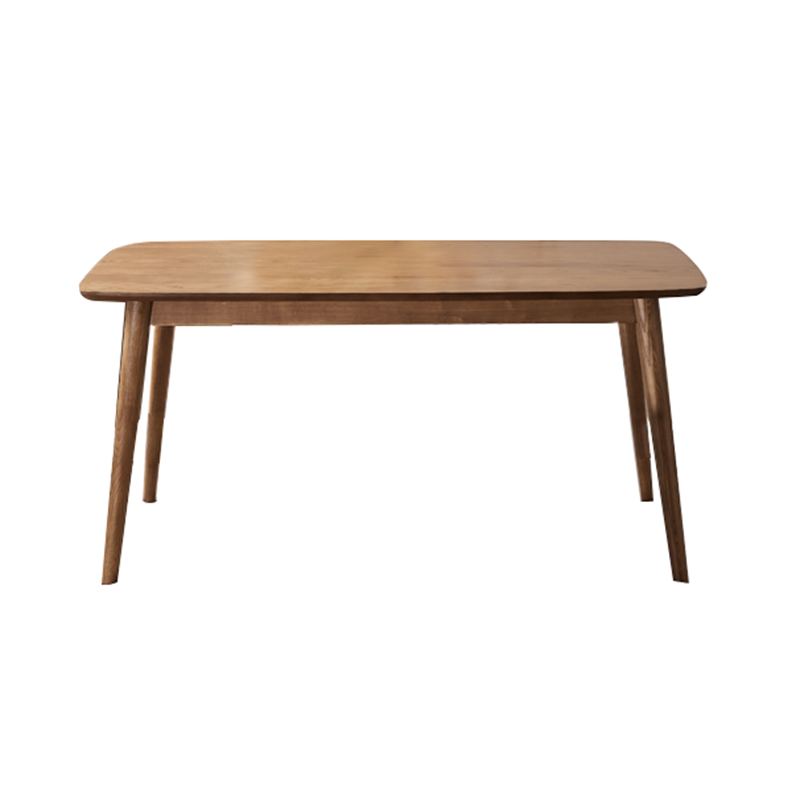 Modern Rectangular Space Saving Brown Walnut Dining Table with 4 Legs