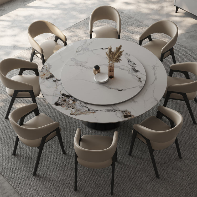 Open Back Arm Upholstered and Solid Wood Dining Accent Chair