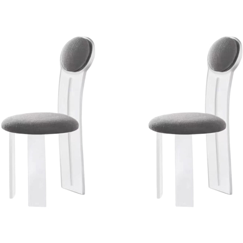 Contemporary Upholstered and Plastic Armless Dining and Accent Chairs