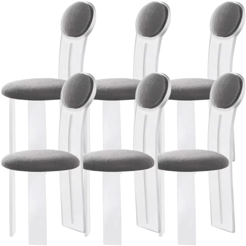 Contemporary Upholstered and Plastic Armless Dining and Accent Chairs