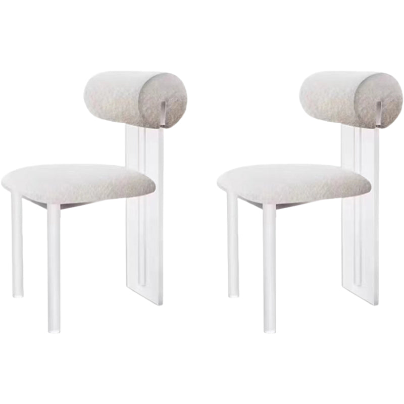 Contemporary Upholstered and Plastic Armless Dining and Accent Chairs