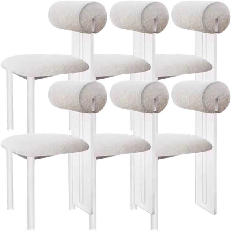 Contemporary Upholstered and Plastic Armless Dining and Accent Chairs