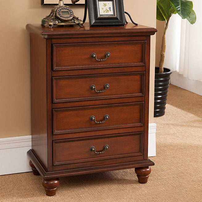 Bedroom Traditional Wooden Storage Chest Vertical Chest with Drawers