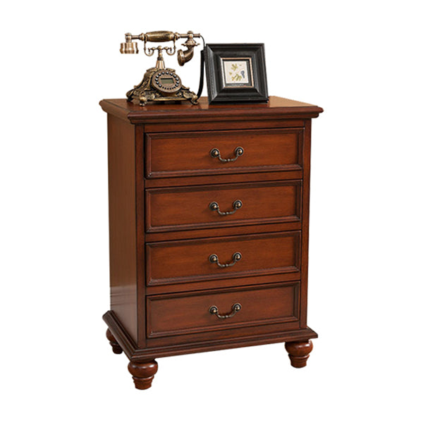 Bedroom Traditional Wooden Storage Chest Vertical Chest with Drawers