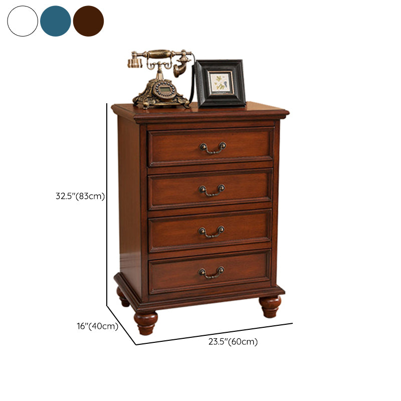 Bedroom Traditional Wooden Storage Chest Vertical Chest with Drawers