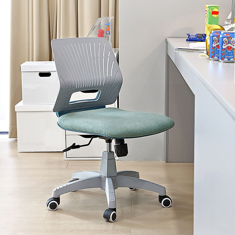 Modern Green Slide Office Chair Adjustable Seat Height with Wheels