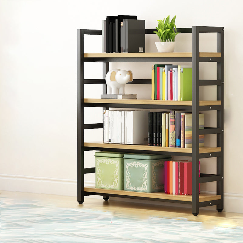 Modern Black Open Back Shelf Bookcase Shelves Included for Home Office