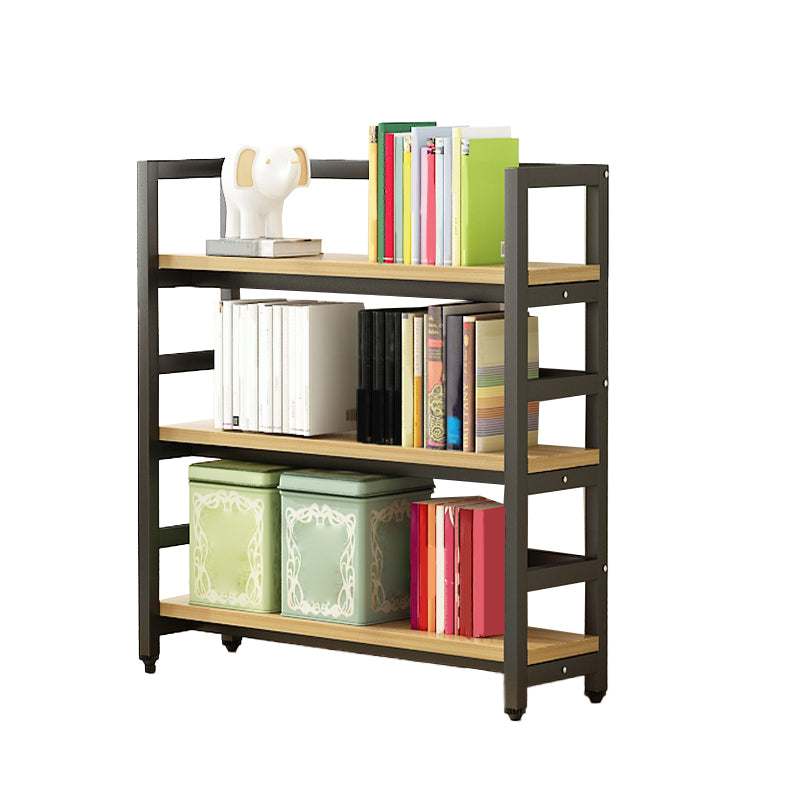Modern Black Open Back Shelf Bookcase Shelves Included for Home Office