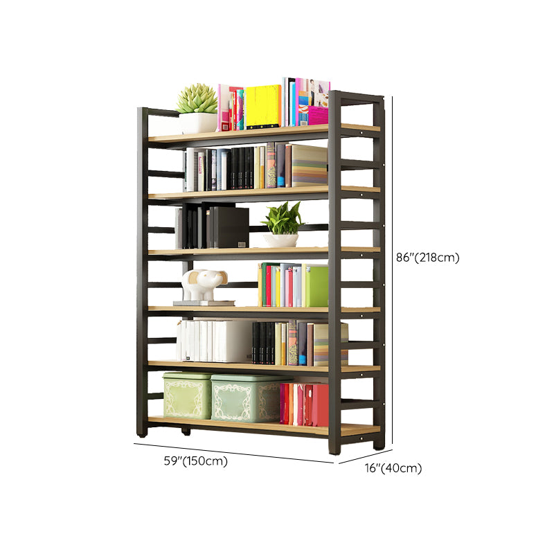Modern Black Open Back Shelf Bookcase Shelves Included for Home Office