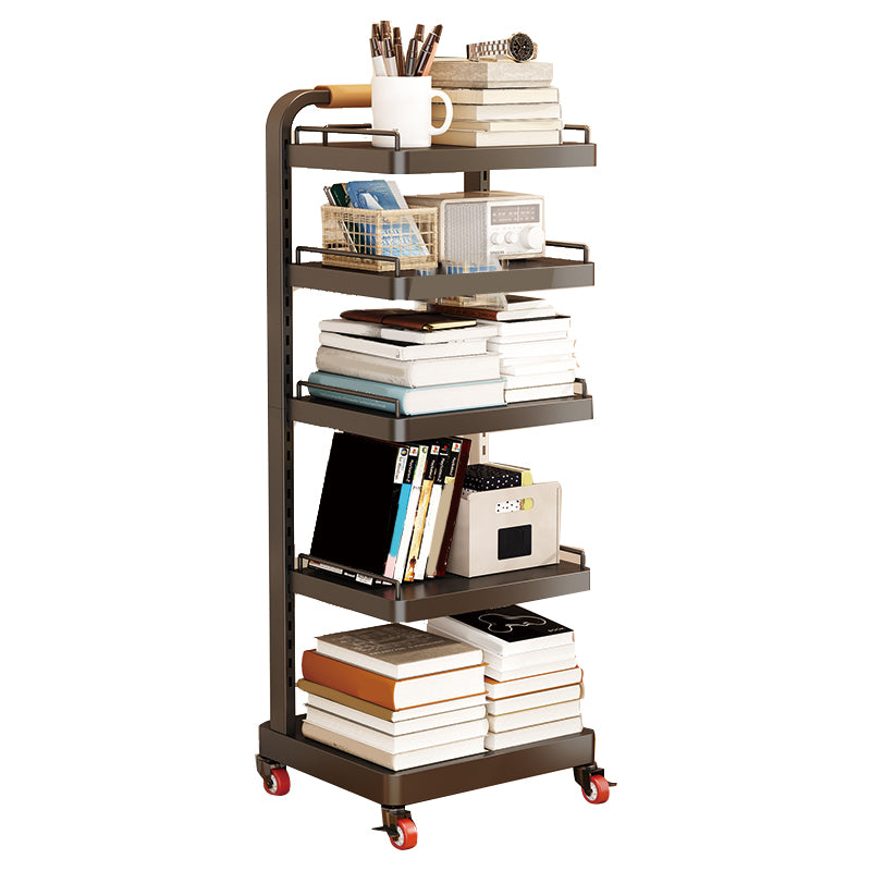 Contemporary Open Back Bookshelf Metal Vertical Bookcase for Office