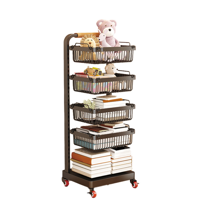 Contemporary Open Back Bookshelf Metal Vertical Bookcase for Office