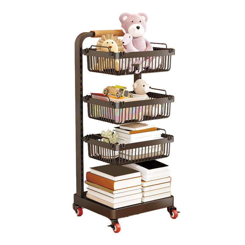 Contemporary Open Back Bookshelf Metal Vertical Bookcase for Office