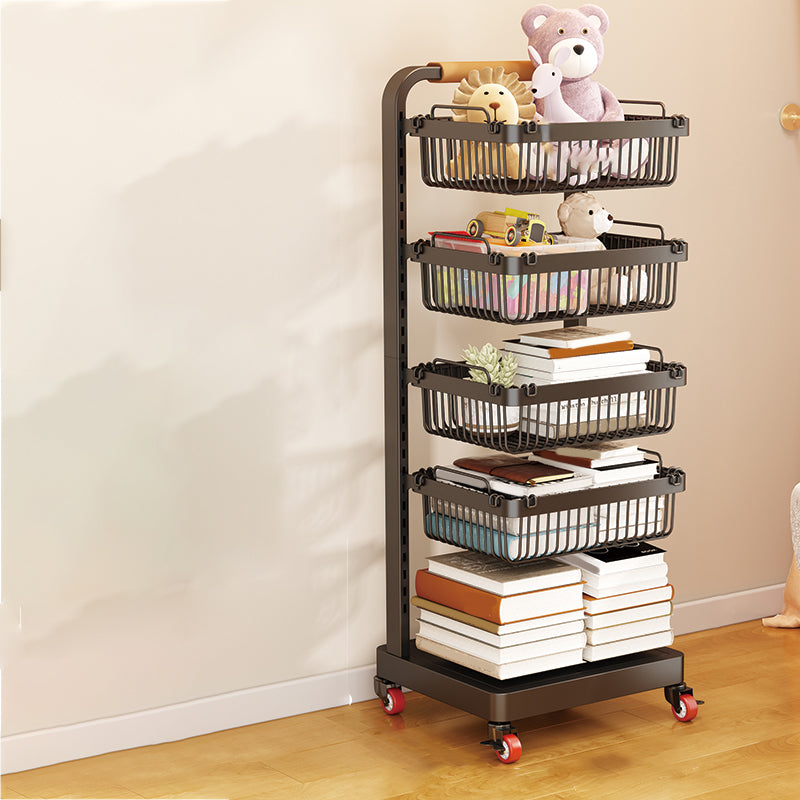 Contemporary Open Back Bookshelf Metal Vertical Bookcase for Office