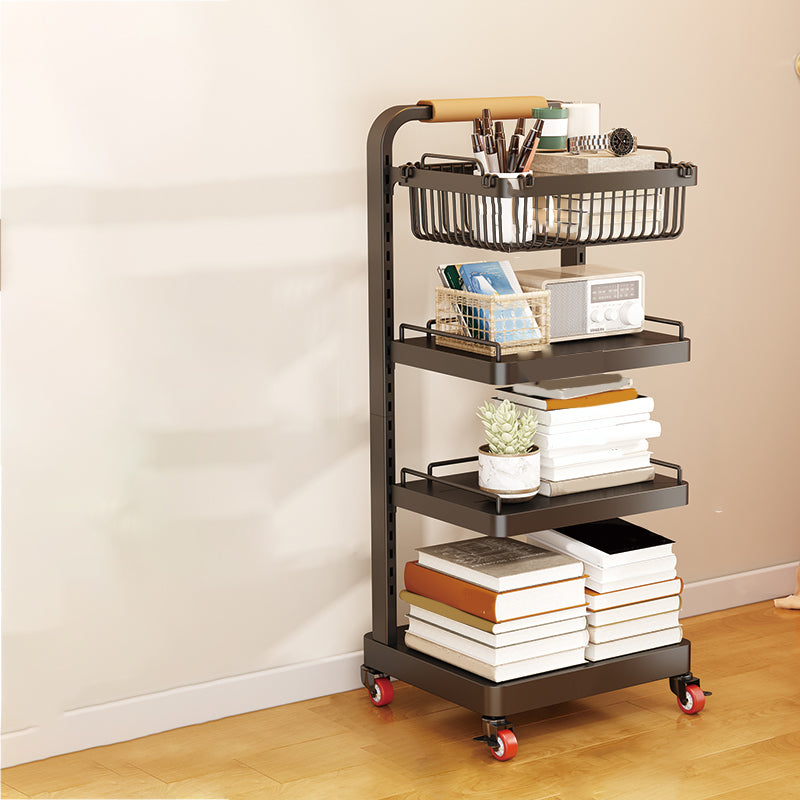 Contemporary Open Back Bookshelf Metal Vertical Bookcase for Office