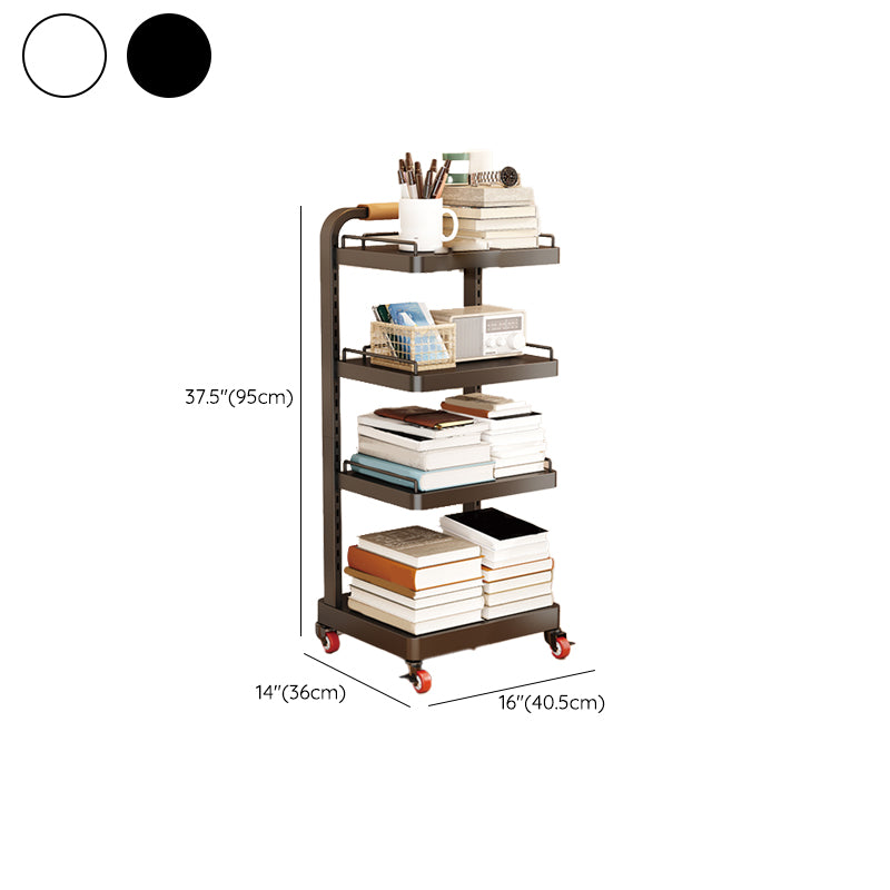 Contemporary Open Back Bookshelf Metal Vertical Bookcase for Office
