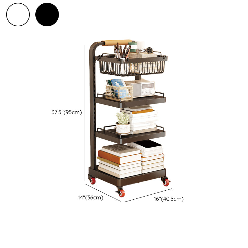 Contemporary Open Back Bookshelf Metal Vertical Bookcase for Office