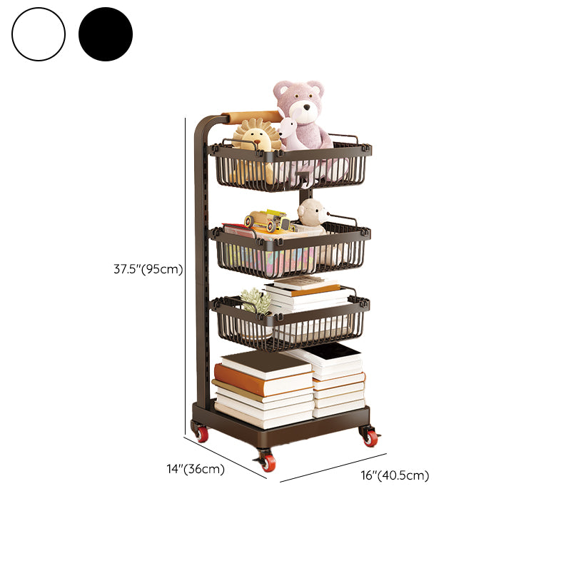 Contemporary Open Back Bookshelf Metal Vertical Bookcase for Office