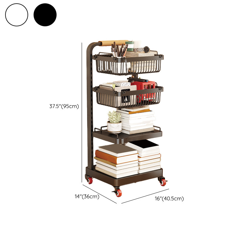 Contemporary Open Back Bookshelf Metal Vertical Bookcase for Office