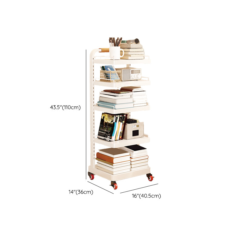 Contemporary Open Back Bookshelf Metal Vertical Bookcase for Office