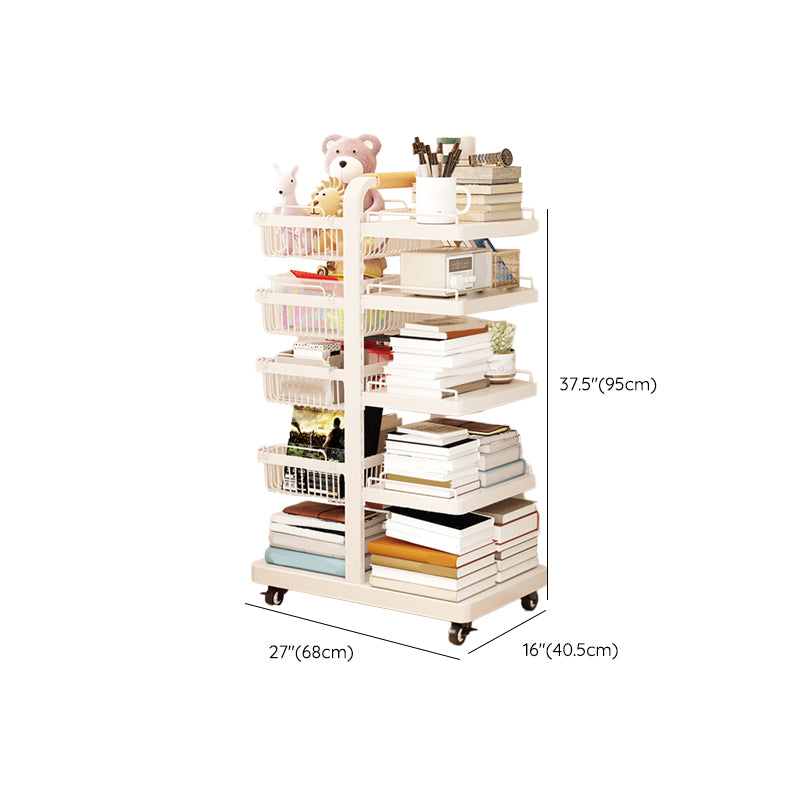 Contemporary Open Back Bookshelf Metal Vertical Bookcase for Office