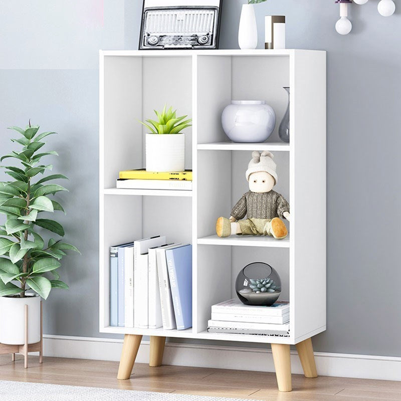 Standard Engineered Wood Bookcase Contemporary Closed Back Bookshelf