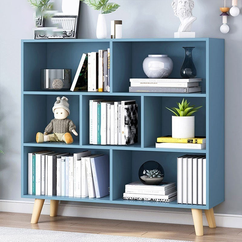 Standard Engineered Wood Bookcase Contemporary Closed Back Bookshelf