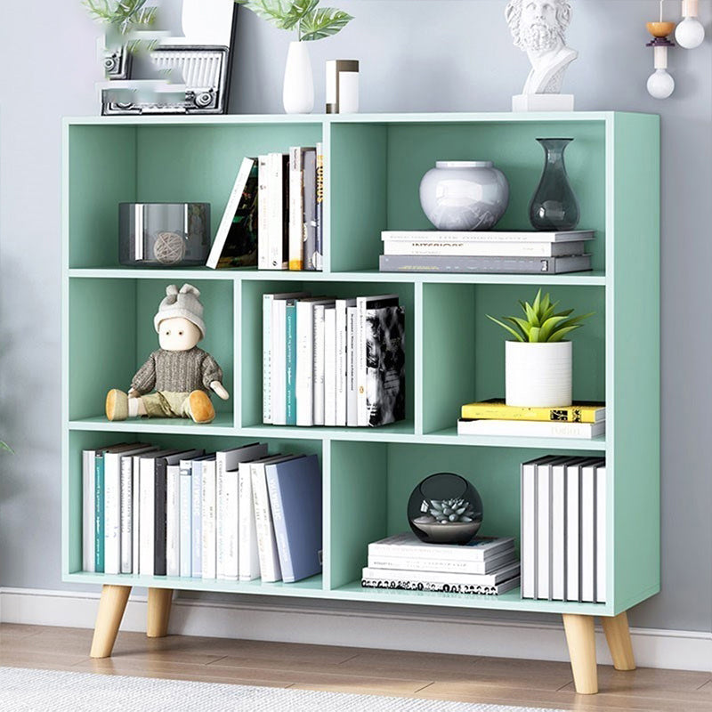 Standard Engineered Wood Bookcase Contemporary Closed Back Bookshelf