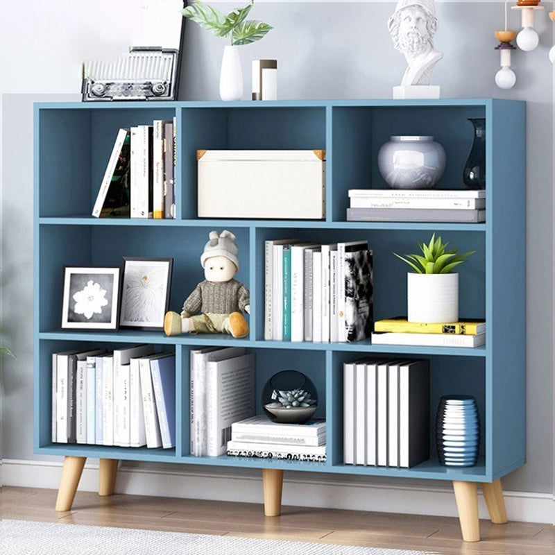 Standard Engineered Wood Bookcase Contemporary Closed Back Bookshelf