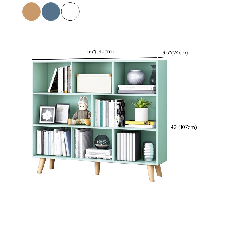 Standard Engineered Wood Bookcase Contemporary Closed Back Bookshelf