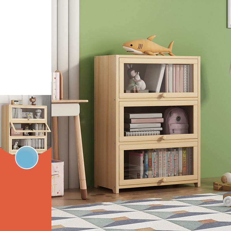 Contemporary Bookshelf Standard Wooden Closed Back Bookcase with Shelves