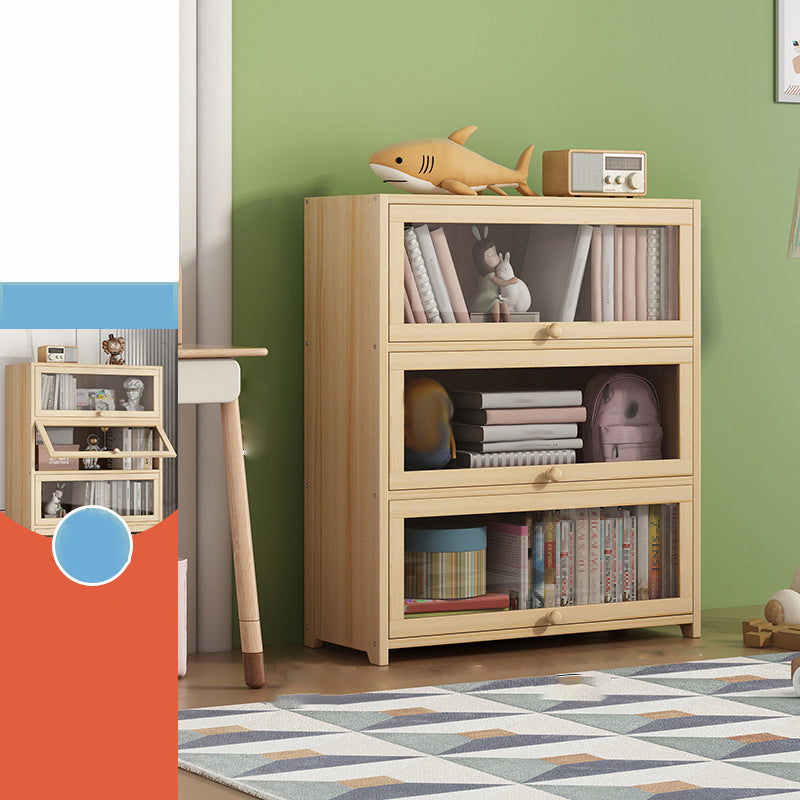 Contemporary Bookshelf Standard Wooden Closed Back Bookcase with Shelves