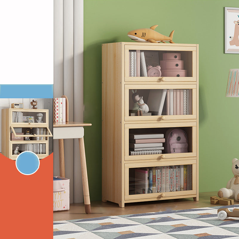 Contemporary Bookshelf Standard Wooden Closed Back Bookcase with Shelves